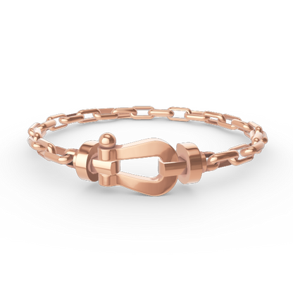 [⭐Corinne]FORCE LARGE HORSESHOE CLASP  METAL BRACELET