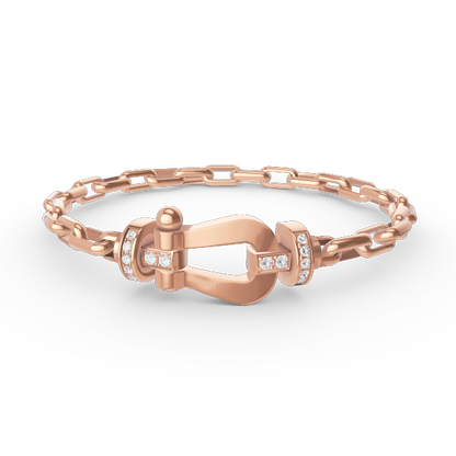 [⭐Corinne]FORCE LARGE HORSESHOE CLASP  METAL BRACELET