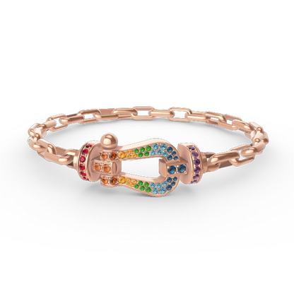 [⭐Corinne]FORCE LARGE HORSESHOE CLASP  METAL BRACELET