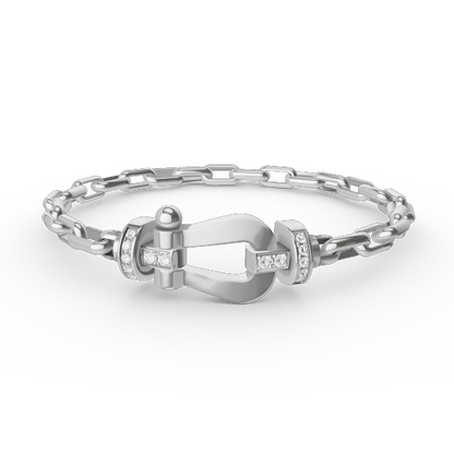 [⭐Corinne]FORCE LARGE HORSESHOE CLASP  METAL BRACELET