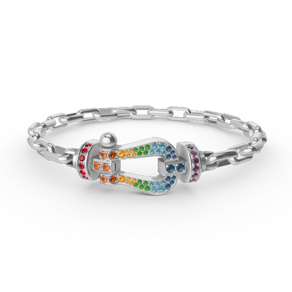 [⭐Corinne]FORCE LARGE HORSESHOE CLASP  METAL BRACELET