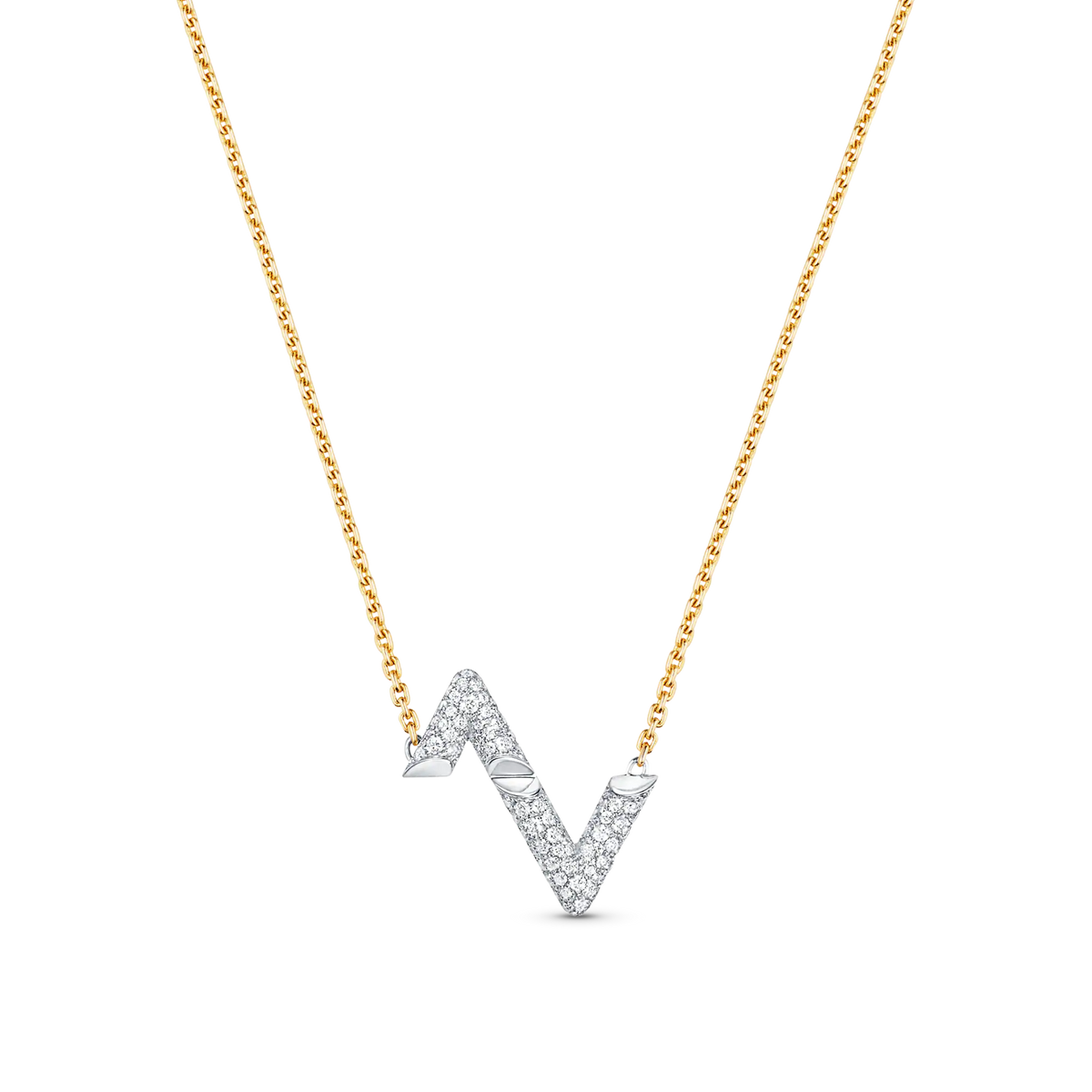 [⭐Corinne]VOLT SILVER DIAMOND PEDANT NECKLACE