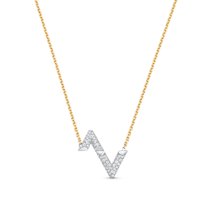 [⭐Corinne]VOLT SILVER DIAMOND PEDANT NECKLACE
