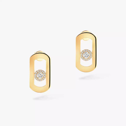 [⭐Corinne]So Move Diamond Earrings in Yellow Gold