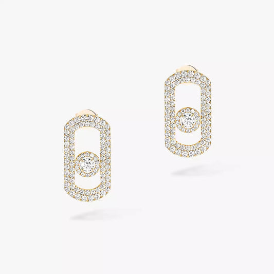 [⭐Corinne]So Move Pave_-Set Diamond Earrings in Silver
