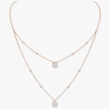 [⭐Corinne]MY TWIN 2 ROW DIAMOND NECKLACE