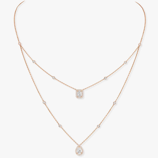 [⭐Corinne]MY TWIN 2 ROW DIAMOND NECKLACE