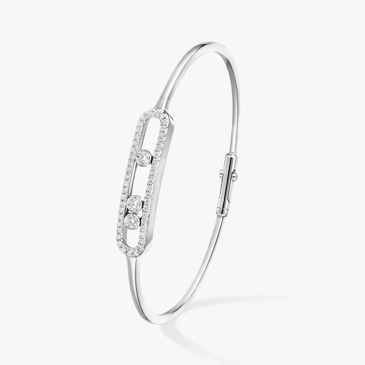 [⭐Corinne]Move Pavé Diamond Bangle Bracelet M