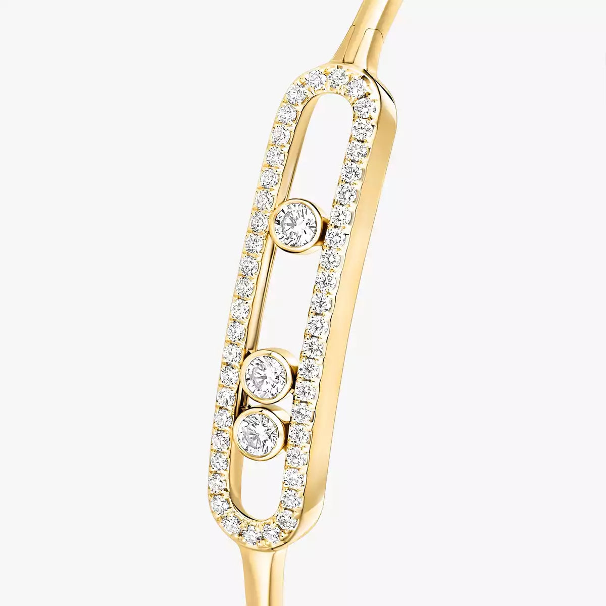 [⭐Corinne]Move Pavé Diamond Bangle Bracelet M