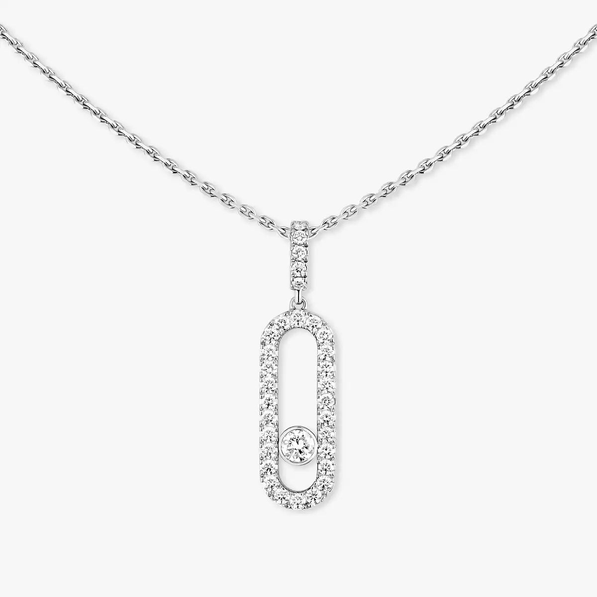 [⭐Corinne]Move Uno Diamond Necklace in Rose Gold