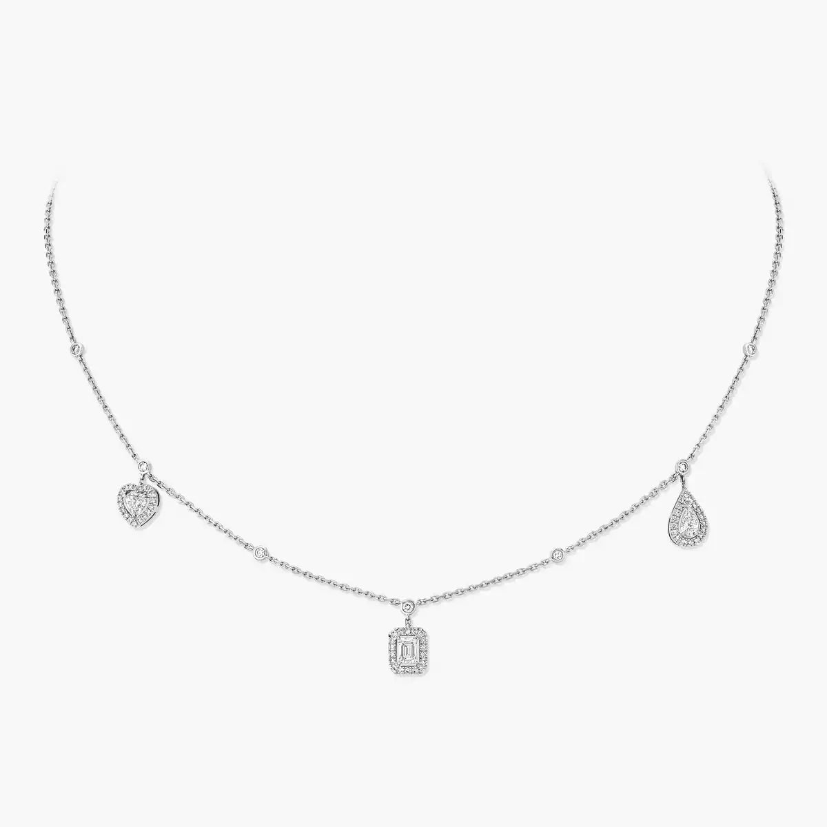[⭐Corinne]My Twin Diamond Necklace in Silver