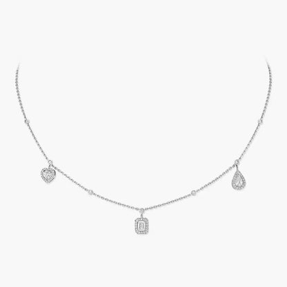 [⭐Corinne]My Twin Diamond Necklace in Silver