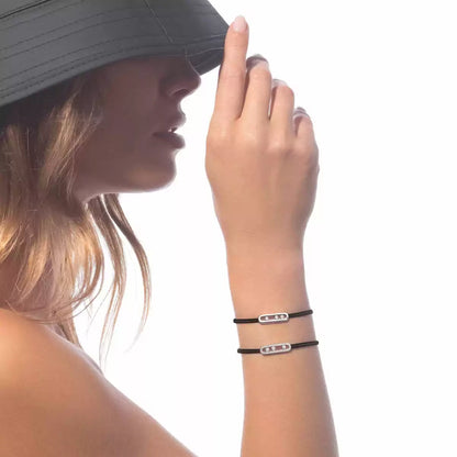 [⭐Corinne]Messika Care(s) pink cord pavé bracelet