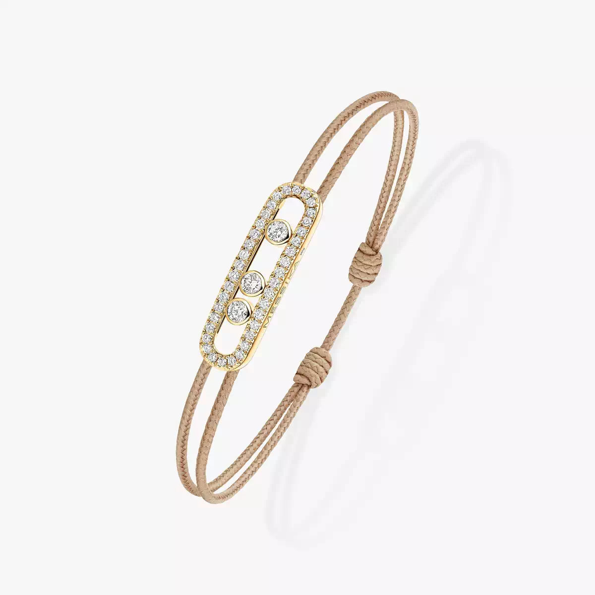 [⭐Corinne]Messika Care(s) pink cord pavé bracelet
