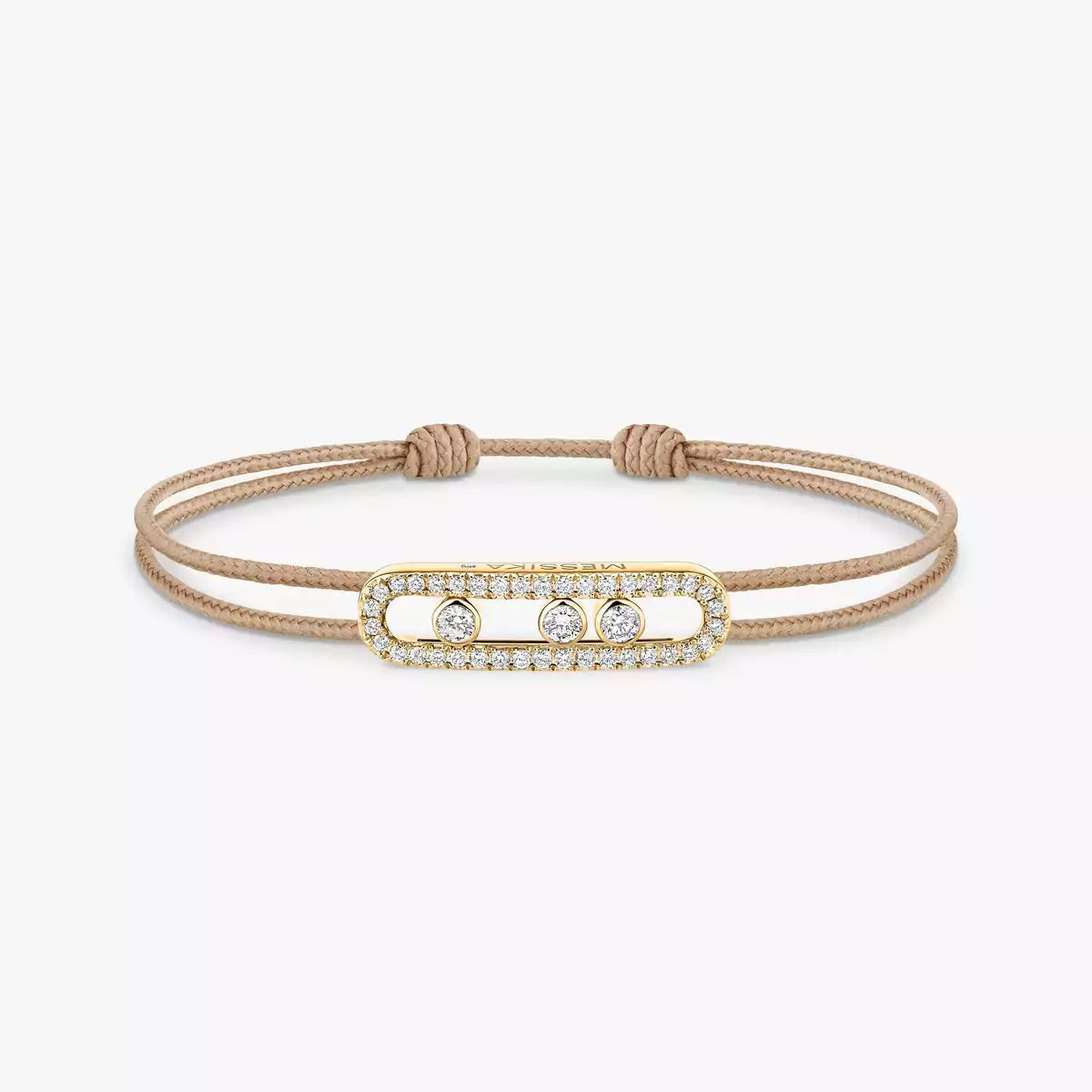 [⭐Corinne]Messika Care(s) pink cord pavé bracelet