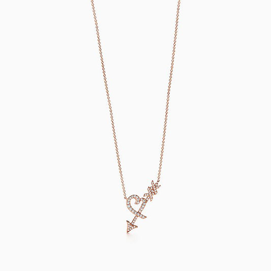 [Corinne]COLGANTE HEART & ARROW NECKLACE