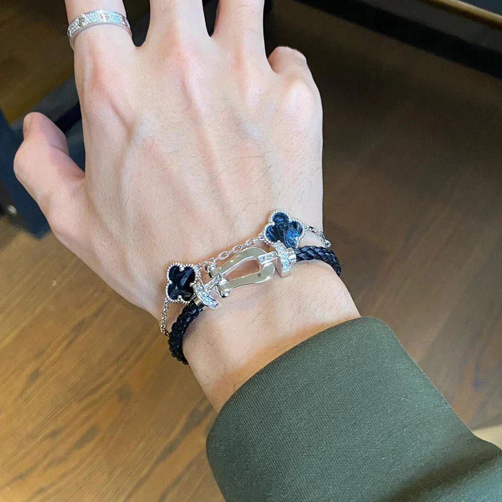 [⭐Corinne]CLOVER 5 MOTIF PIETERSITE BRACELET COLLECTION
