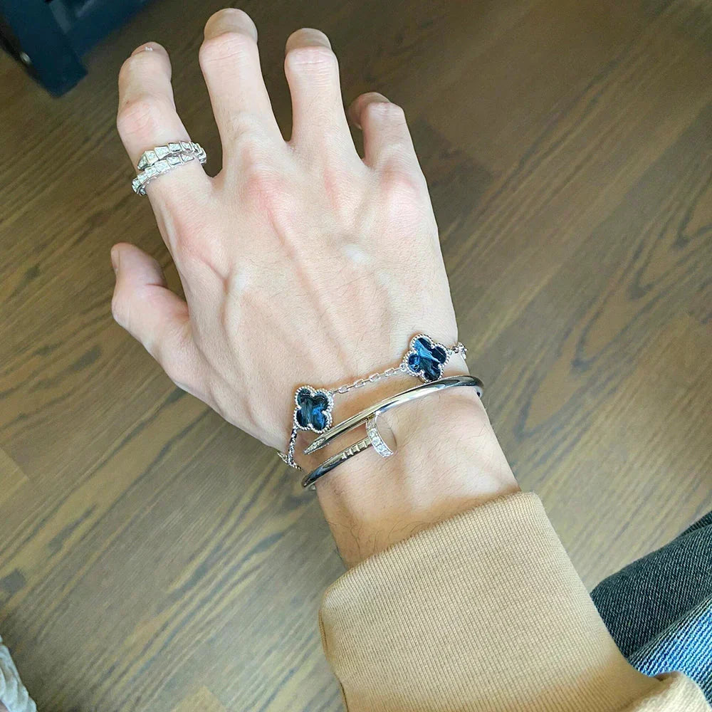 [⭐Corinne]CLOVER 5 MOTIF PIETERSITE BRACELET COLLECTION