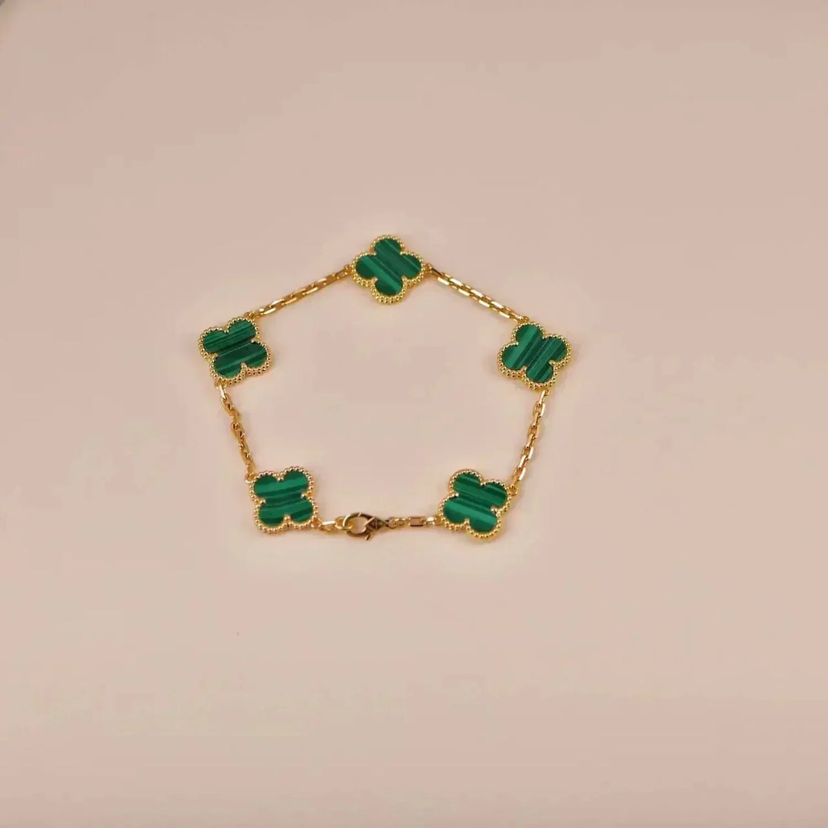 [⭐Corinne] CLOVER 5 MOTIF MALACHITE BRACELET COLLECTION