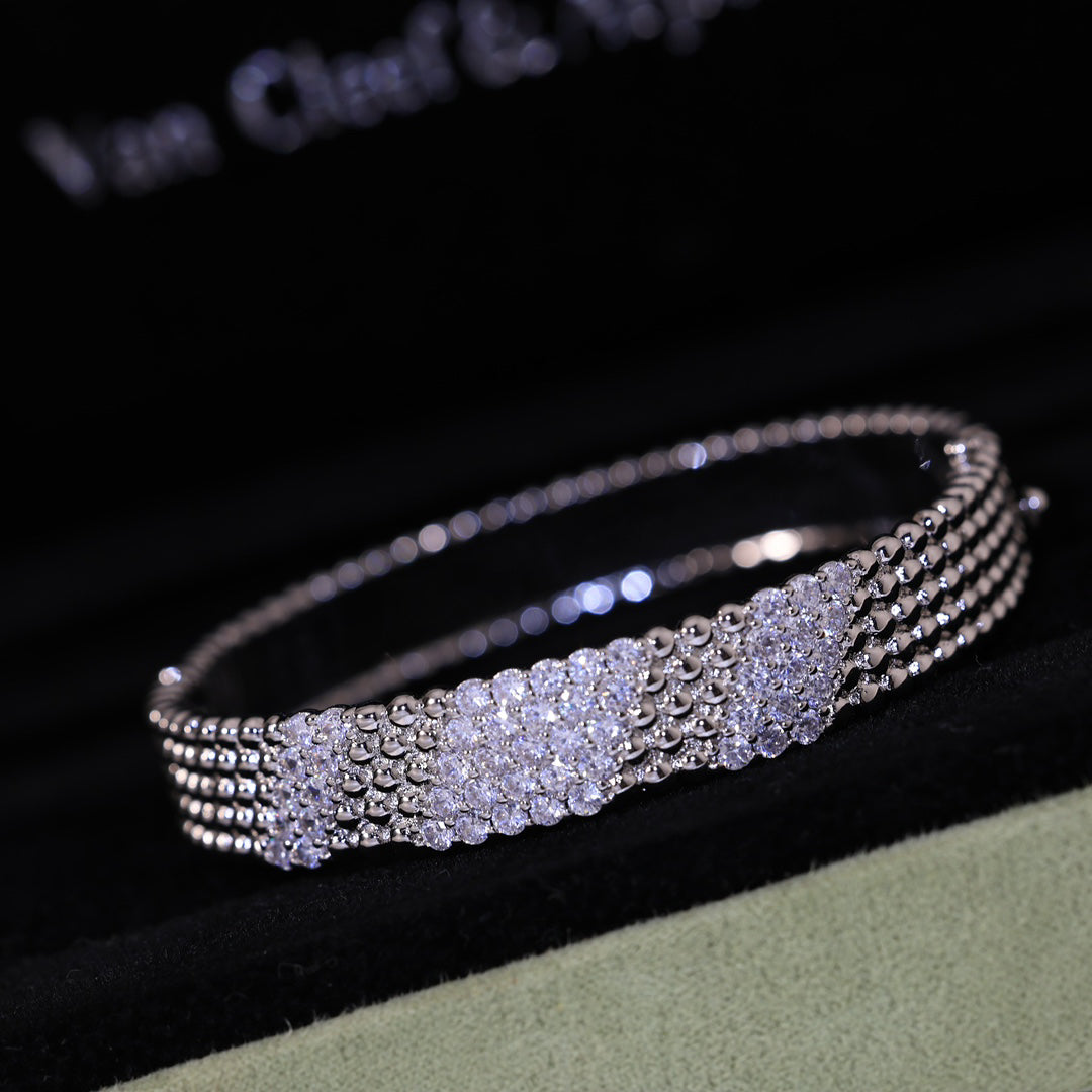 [⭐Corinne]  FIVE-ROW DIAMOND BRACELET