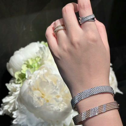 [⭐Corinne]  FIVE-ROW DIAMOND BRACELET