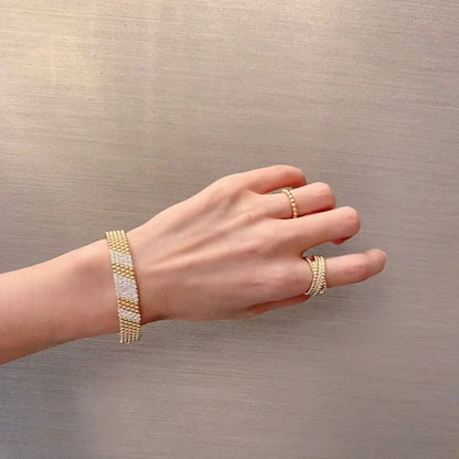 [⭐Corinne]  FIVE-ROW DIAMOND BRACELET