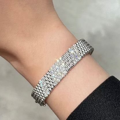 [⭐Corinne]  FIVE-ROW DIAMOND BRACELET