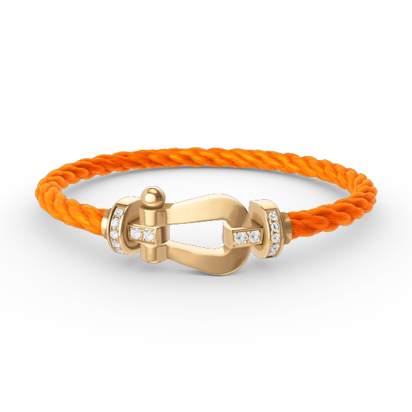 [⭐Corinne]FORCE LARGE HORSESHOE HALF DIAMOND BRACELET GOLD