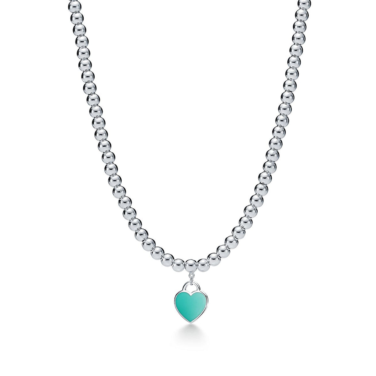 [Corinne]RETURN TO TIF SILVER BEAD NECKLACE