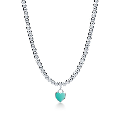 [Corinne]RETURN TO TIF SILVER BEAD NECKLACE