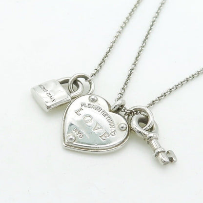 [Corinne]LOVE HEART TAG KEY NECKLACE