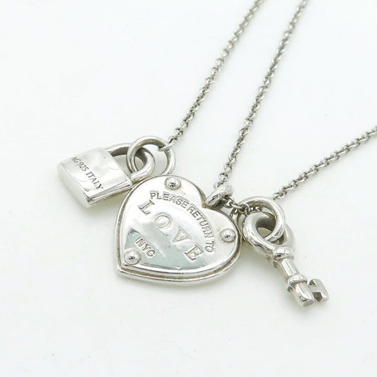 [Corinne]LOVE HEART TAG KEY NECKLACE