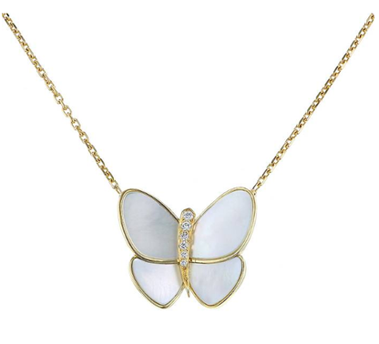 [⭐Corinne]BUTTERFLY GOLD MOP DIAMOND NECKLACE