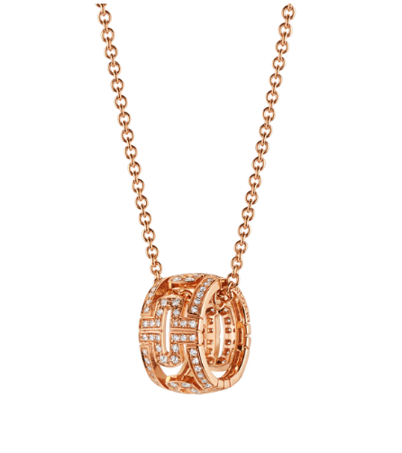 [⭐Corinne]PARENTESI NECKLACE PINK GOLD DIAMOND