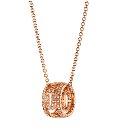 [⭐Corinne]PARENTESI NECKLACE PINK GOLD DIAMOND