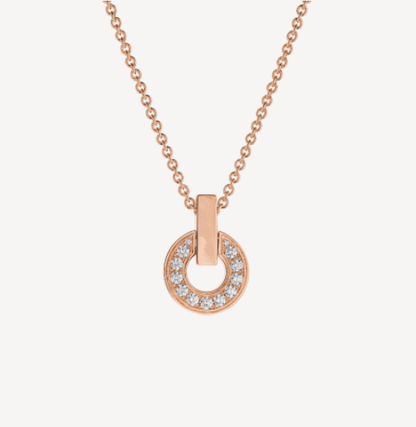 [⭐Corinne]GARI NECKLACE PINK GOLD DIAMOND
