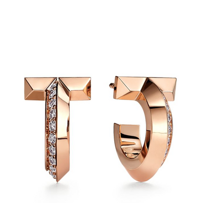 [Corinne]T1 HOOP DIAMOND EARRINGS