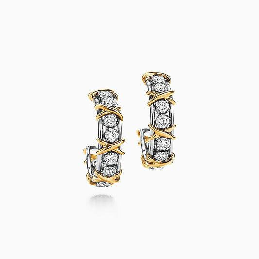 [Corinne]SCHLUMBERGER GOLD DIAMOND EARRINGS