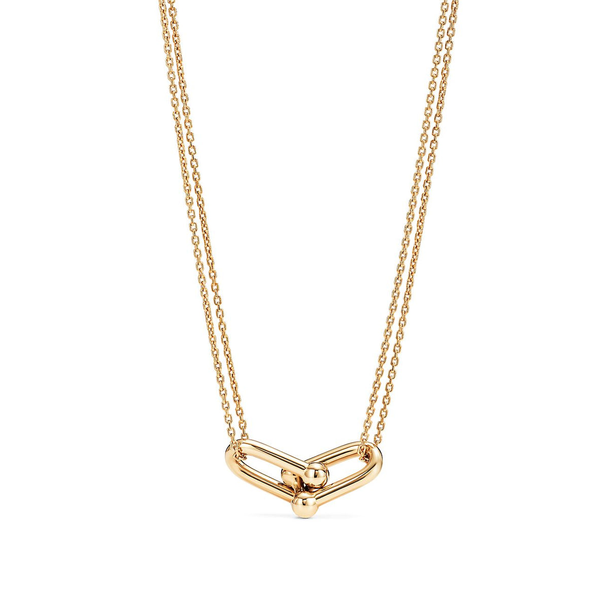 [Corinne]HARDWEAR GOLD DOUBLE LINK NECKLACE