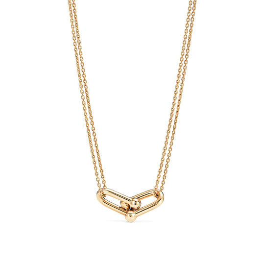 [Corinne]HARDWEAR GOLD DOUBLE LINK NECKLACE