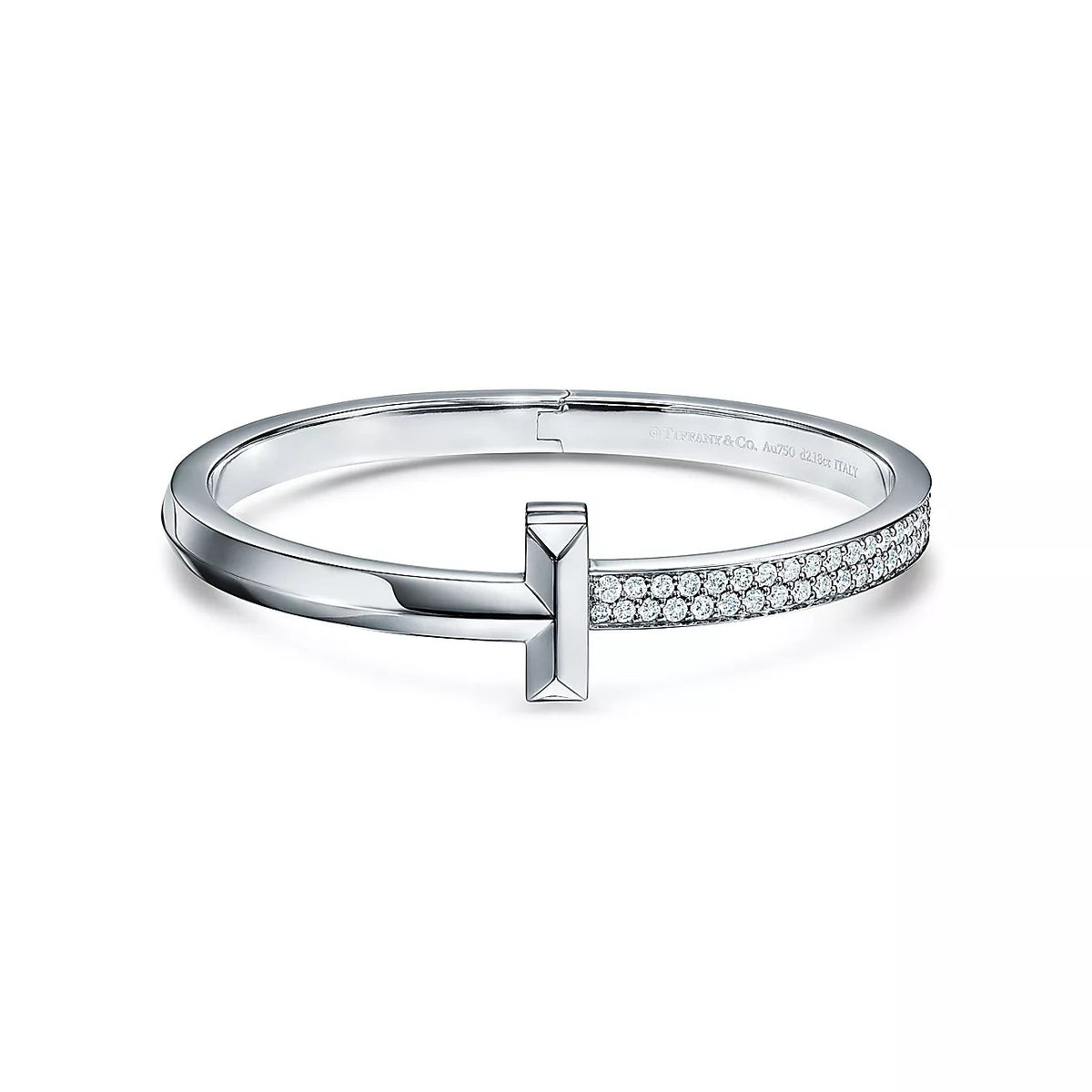 [Corinne]WIDE DIAMONDS HINGED BANGLE