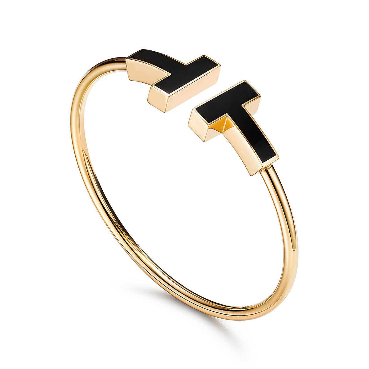 [Corinne]T WIDE ONYX OPEN BRACELET