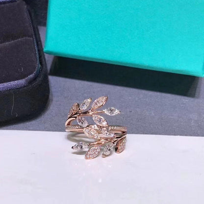 [Corinne]VICTORIA DIAMOND VINE BYPASS RING PINK GOLD