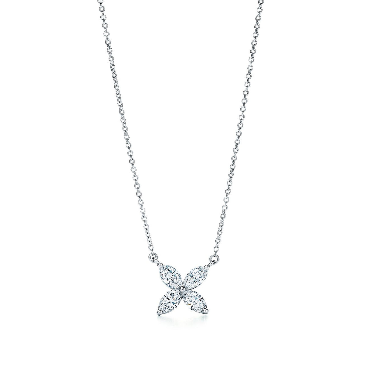 [Corinne]PLATINUM AND DIAMOND VICTORIA PENDANT NECKLACE