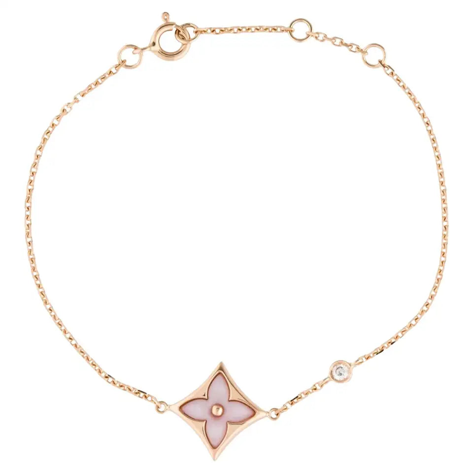 [⭐Corinne]STAR 1 DIAMOND PINK GOLD BRACELET