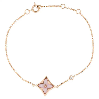 [⭐Corinne]STAR 1 DIAMOND PINK GOLD BRACELET
