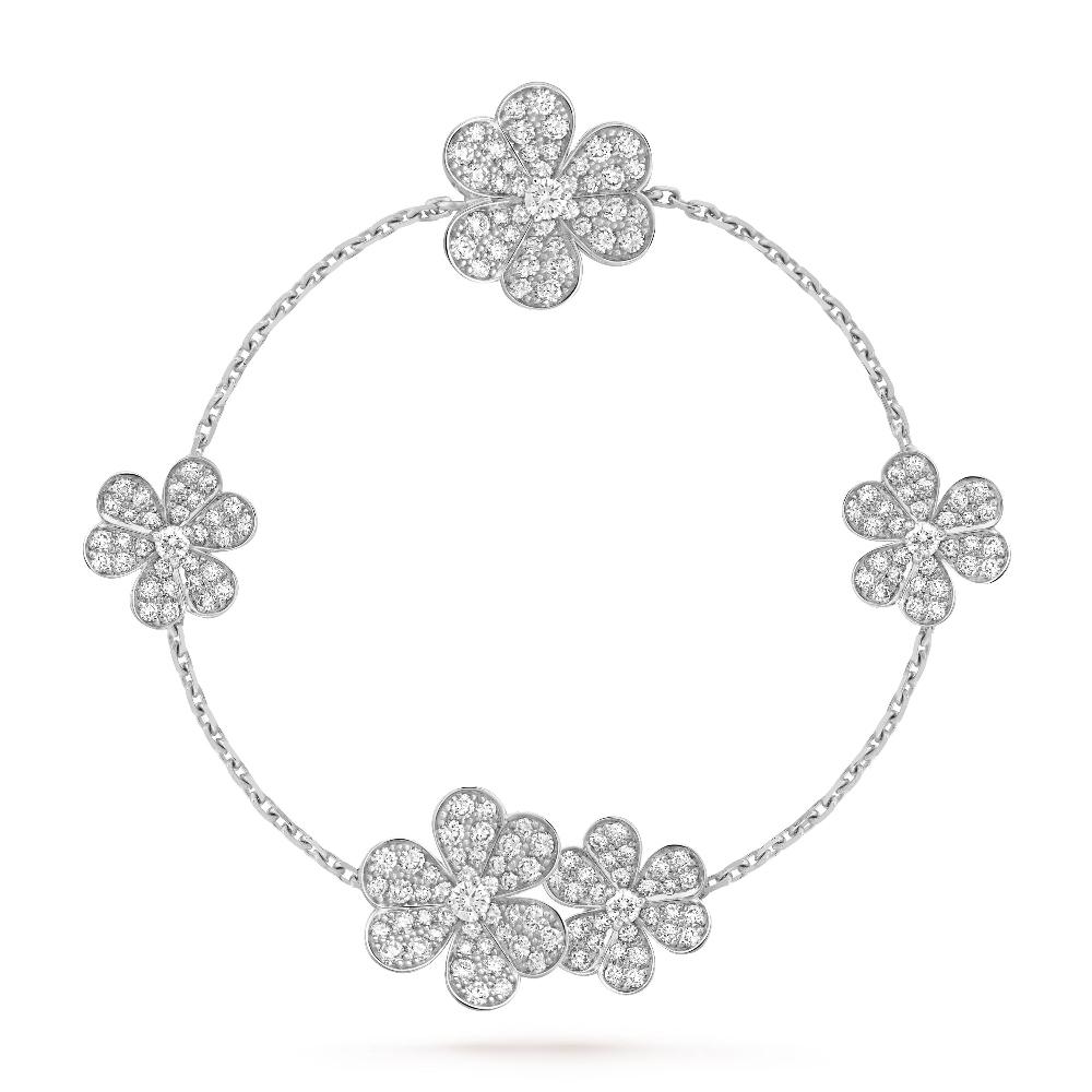 [⭐Corinne]FRIVOLE SILVER 5 FLOWERS BRACELET