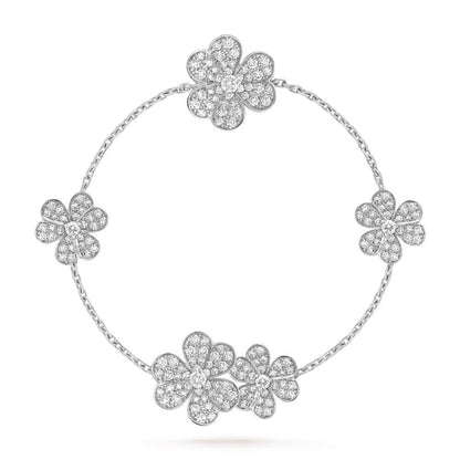 [⭐Corinne]FRIVOLE SILVER 5 FLOWERS BRACELET