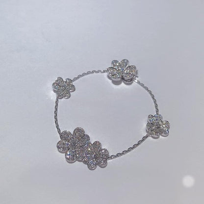 [⭐Corinne]FRIVOLE SILVER 5 FLOWERS BRACELET
