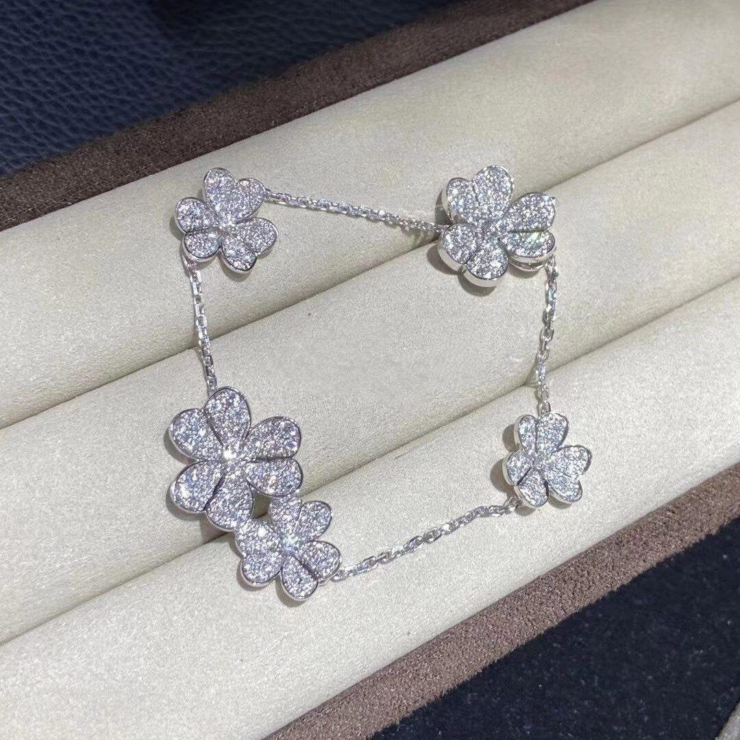[⭐Corinne]FRIVOLE SILVER 5 FLOWERS BRACELET